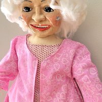 Betty White - OOAK Art Doll with Miniature Tote Bag