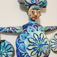 It's all a Balancing Act -   OOAK Beaded  Art Doll 