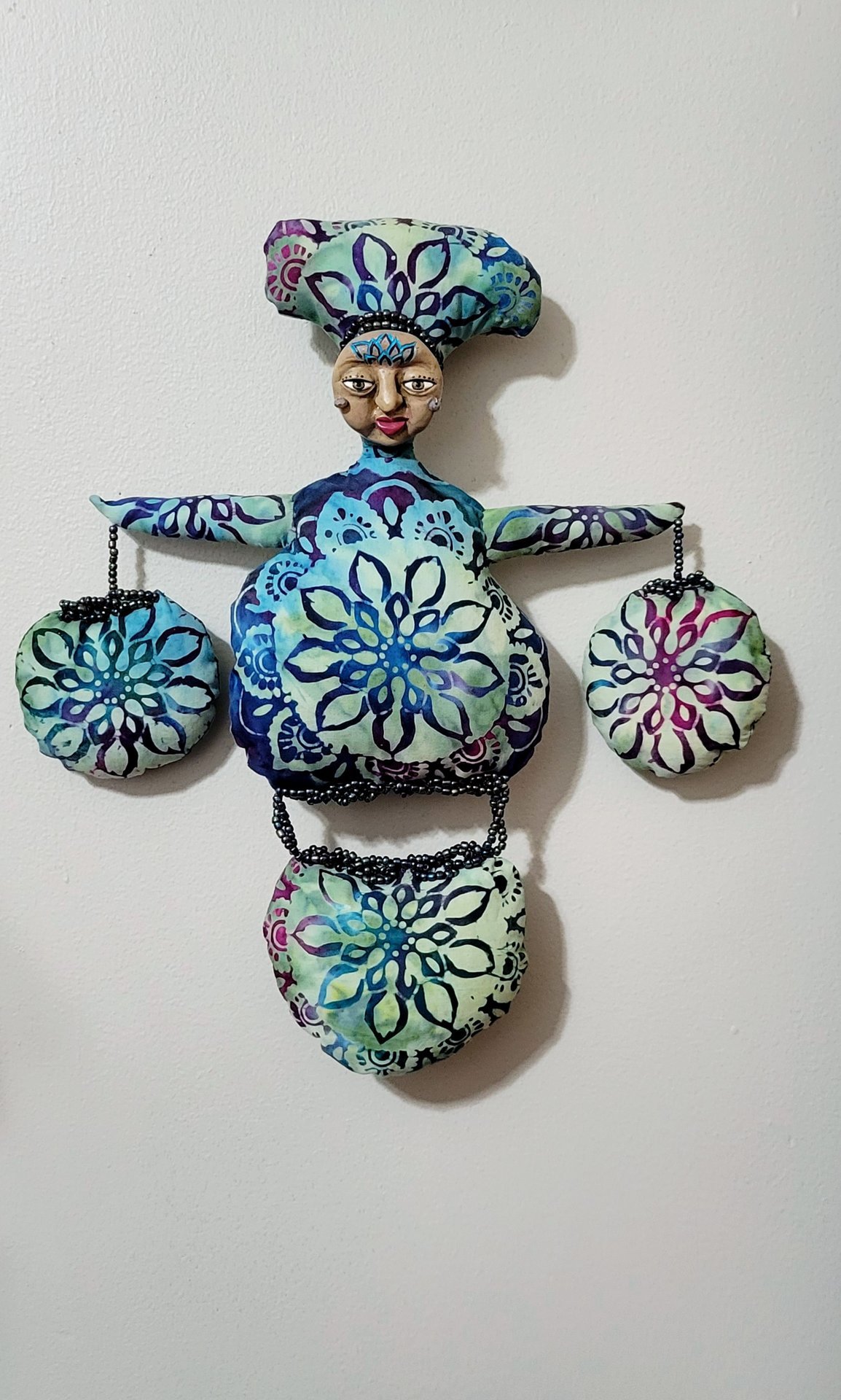 It's all a Balancing Act -   OOAK Beaded  Art Doll 