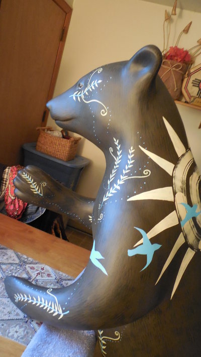 "With Wings to Fly" Painted Bear