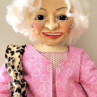 Betty White - OOAK Art Doll with Miniature Tote Bag