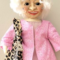 Betty White - OOAK Art Doll with Miniature Tote Bag