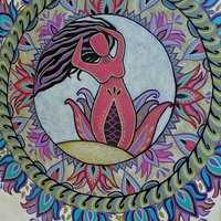 Floral Goddess Wall Art - Original Canvas Painting 12x16