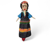 Frida Kahlo OOAK Art Doll - Cloth and Clay Wall Art