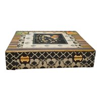 Botanical Nature Celestial Bee Altered Cigar Box - Tarot Crystal Storage 