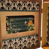 Botanical Nature Celestial Bee Altered Cigar Box - Tarot Crystal Storage 