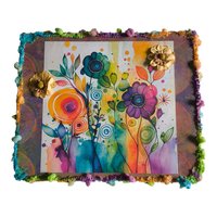 Floral Nature Altered Cigar Box - Crystal or Tarot Storage 