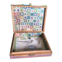Floral Nature Altered Cigar Box - Crystal or Tarot Storage 