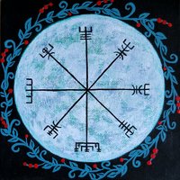 Vegvisir - Original Painted Canvas Panel 6x6