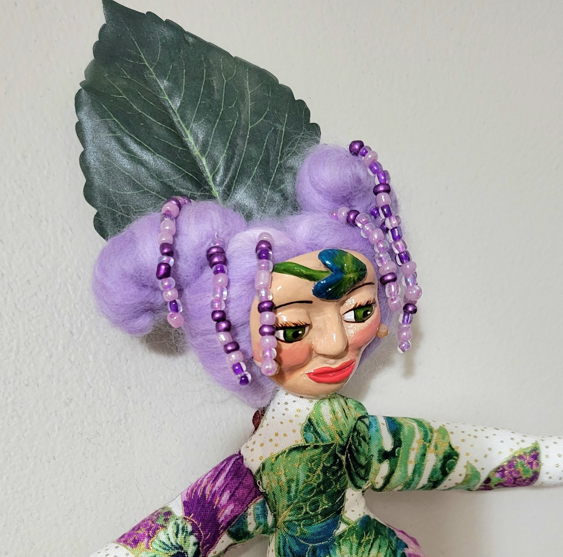Flora - Goddess of Flowering Plants - Spirit Doll String of Hearts