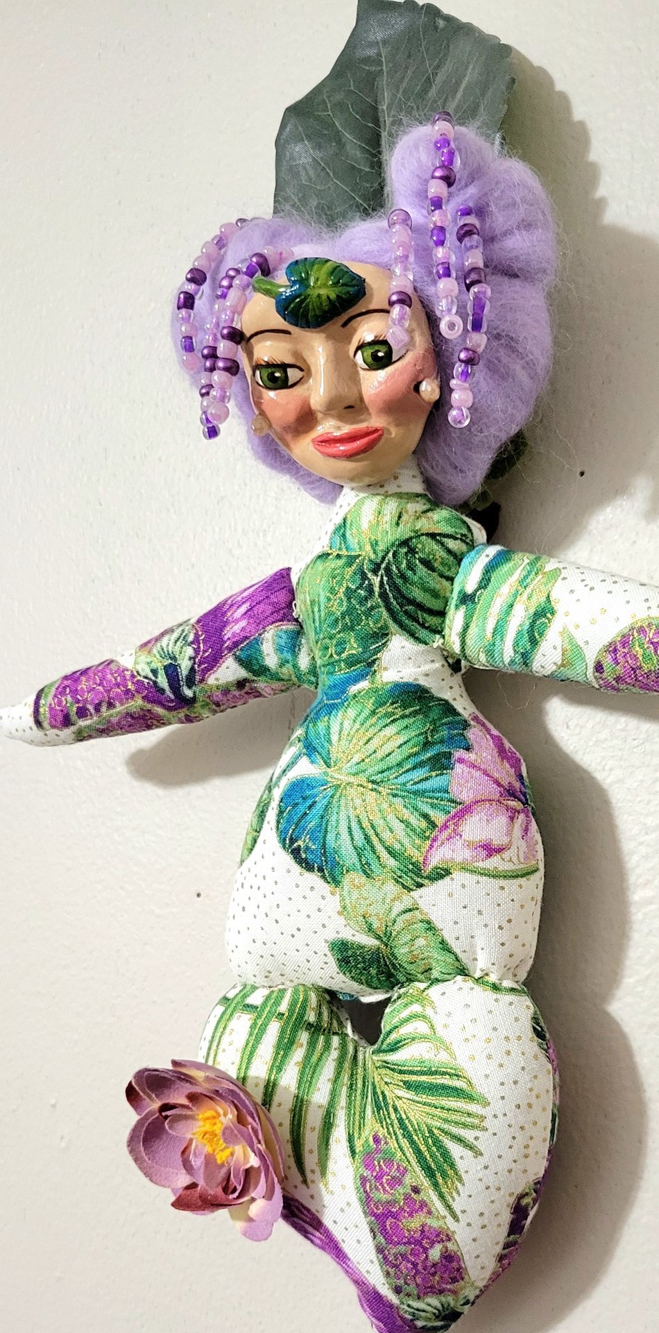 Flora - Goddess of Flowering Plants - Spirit Doll String of Hearts