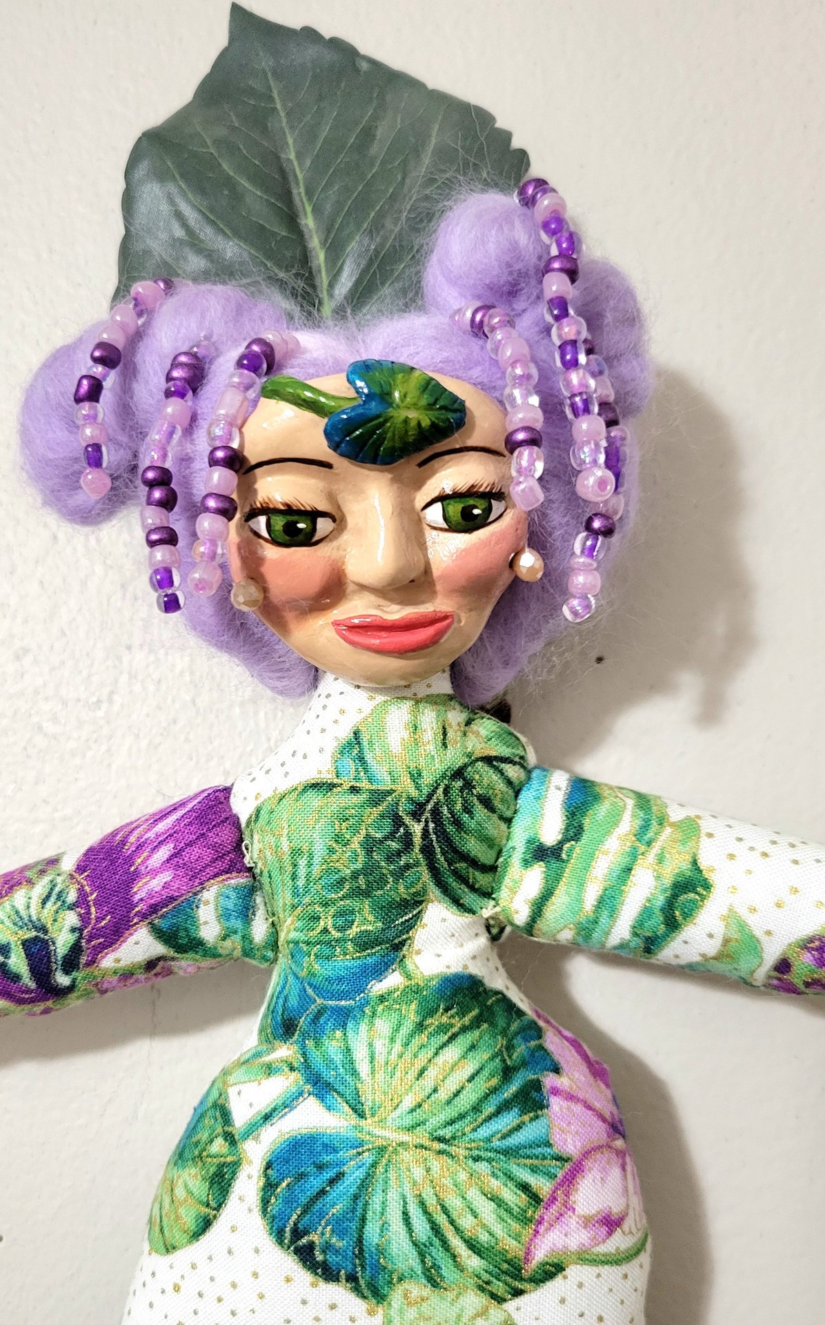 Flora - Goddess of Flowering Plants - Spirit Doll String of Hearts