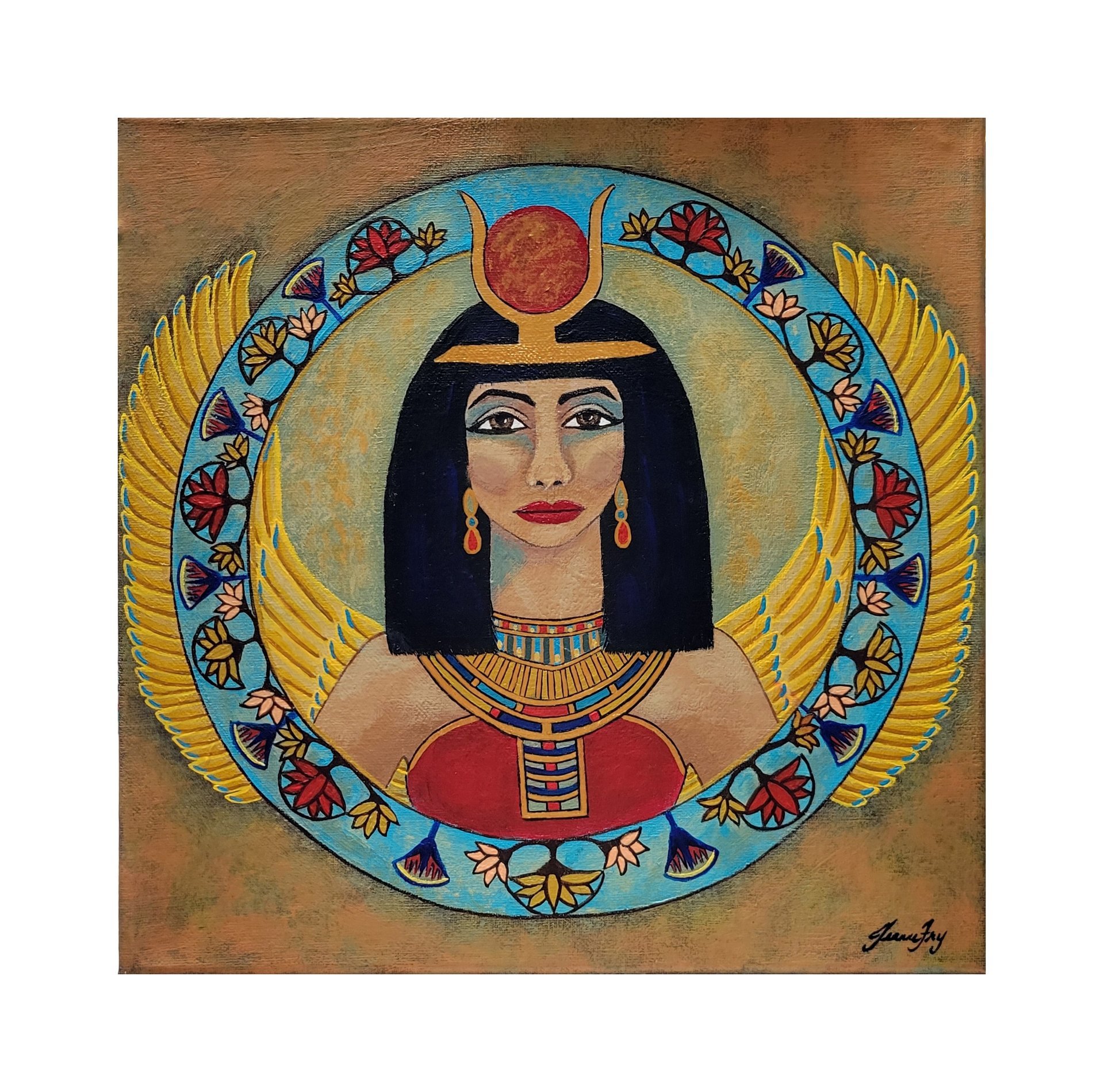 Goddess Isis Wall Art - Original Painting 12x12