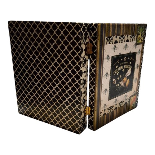 Botanical Nature Celestial Bee Altered Cigar Box - Tarot Crystal Storage 