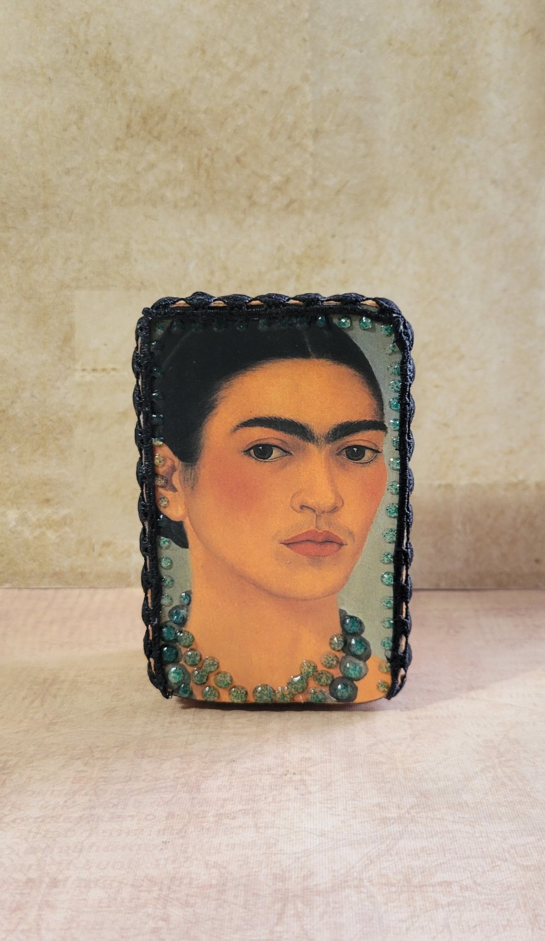 Frida Kahlo -  Mixed Media Miniature Shrine  - Altered Box